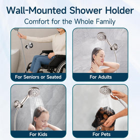 BRIGHT SHOWERS tool-free installation for damage-free setup.