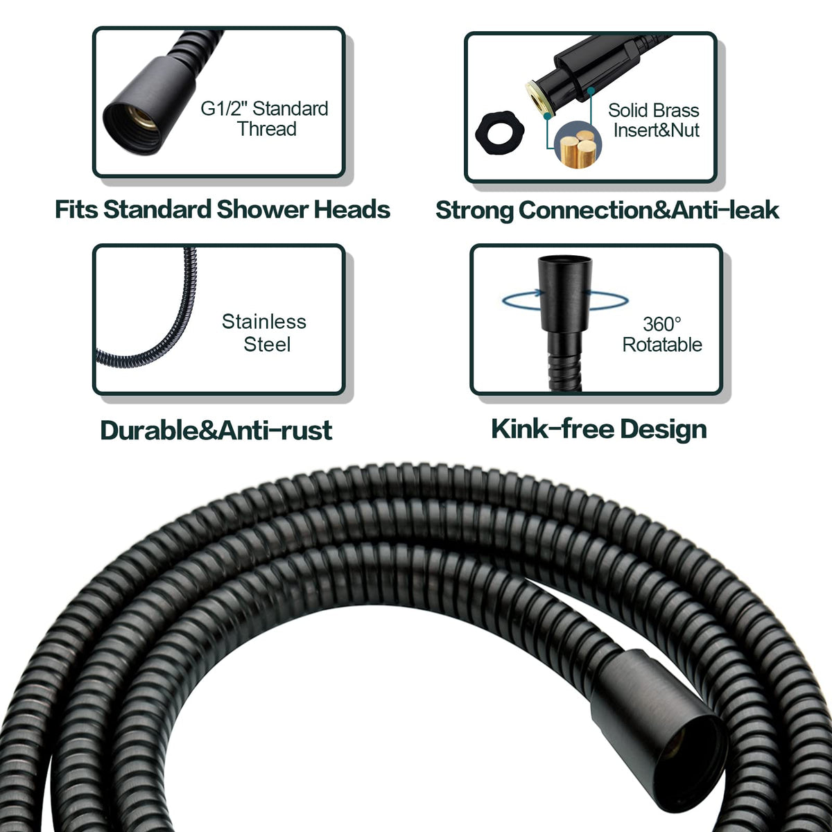 BRIGHT SHOWERS oil rubbed bronze finish enhances traditional bathroom decor.