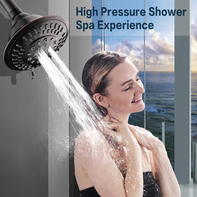 BRIGHT SHOWERS oil-rubbed bronze finish resists wear indoors and outdoors