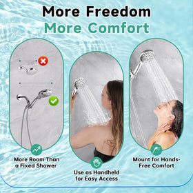 Power Wash mode tackles soap scum with a high-pressure rinse.