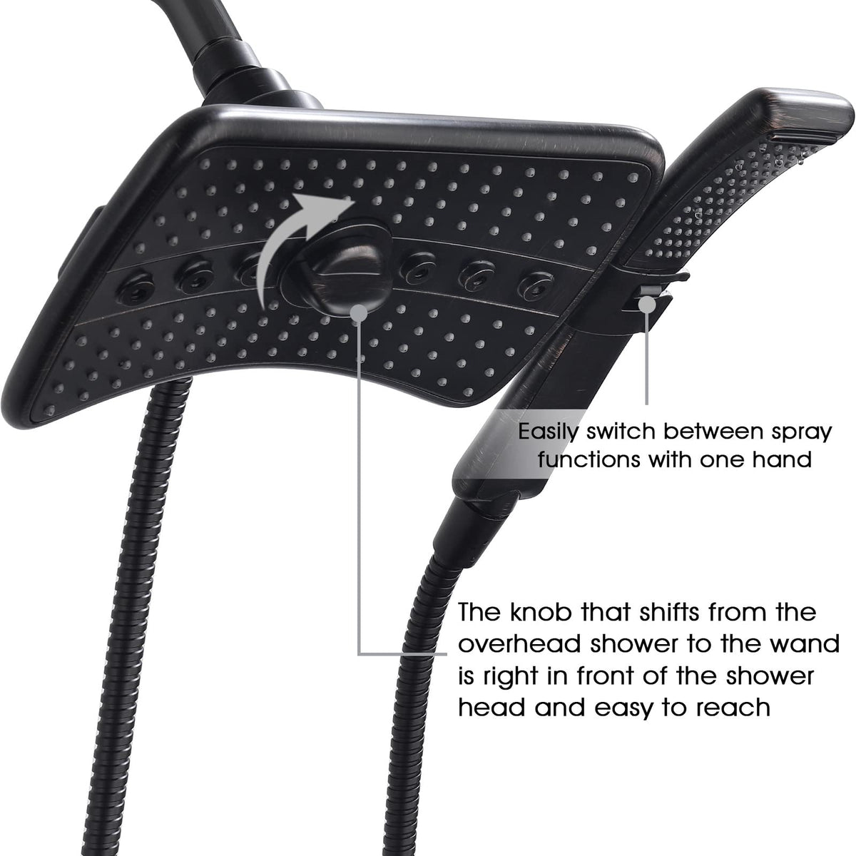 BRIGHT SHOWERS rain and handheld options suit families and pets.