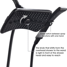 BRIGHT SHOWERS rain and handheld options suit families and pets.