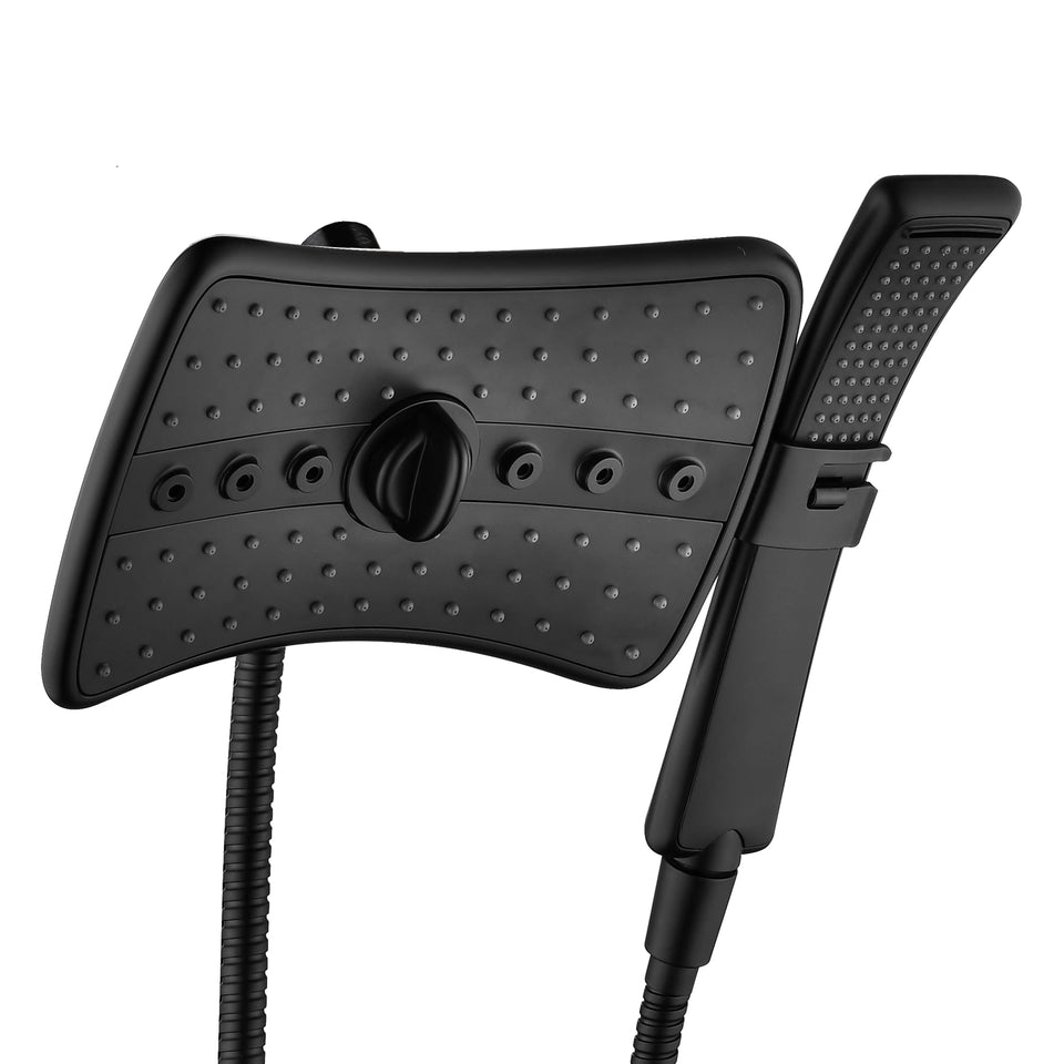 Bright Showers rain shower head delivers spa-like rainfall for full coverage.