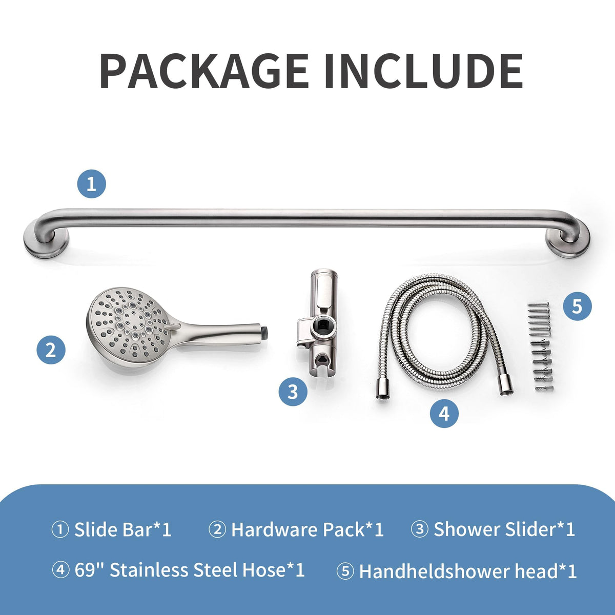 BRIGHT SHOWERS robust stainless steel design promises long-lasting performance.