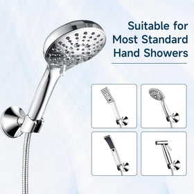 BRIGHT SHOWERS standard hose nut slot fits most shower hoses up to 0.85 inches