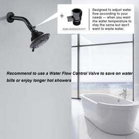 BRIGHT SHOWERS quick, tool-free installation with universal 1/2 inch threads