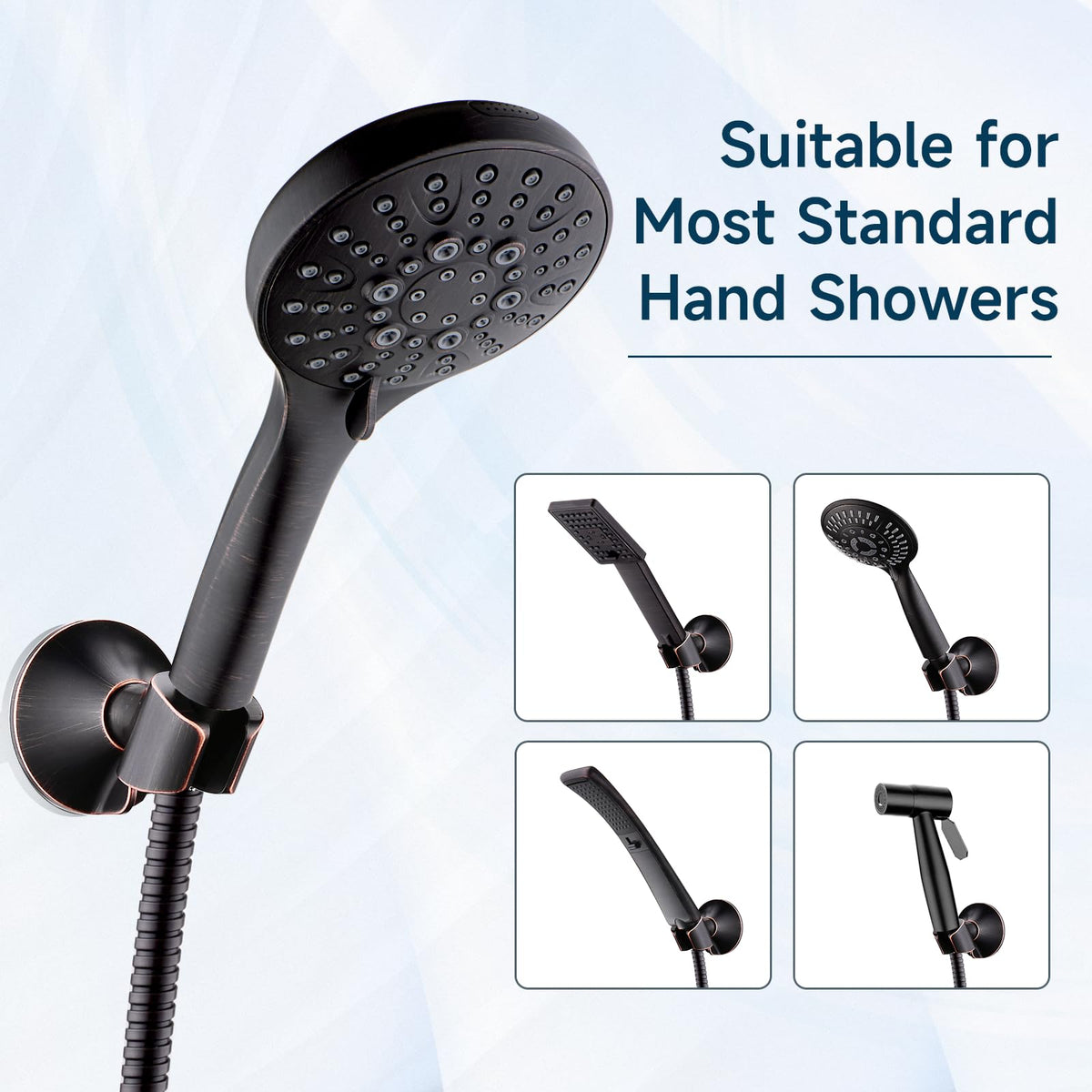 BRIGHT SHOWERS two fixed angles offer comfortable showering.
