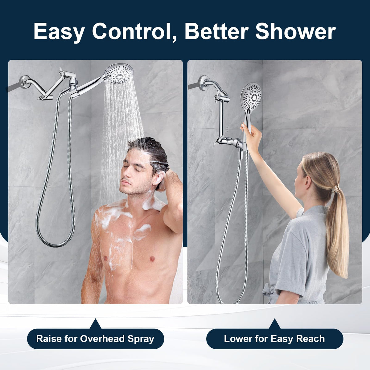 BRIGHT SHOWERS two knob design for stable adjustments