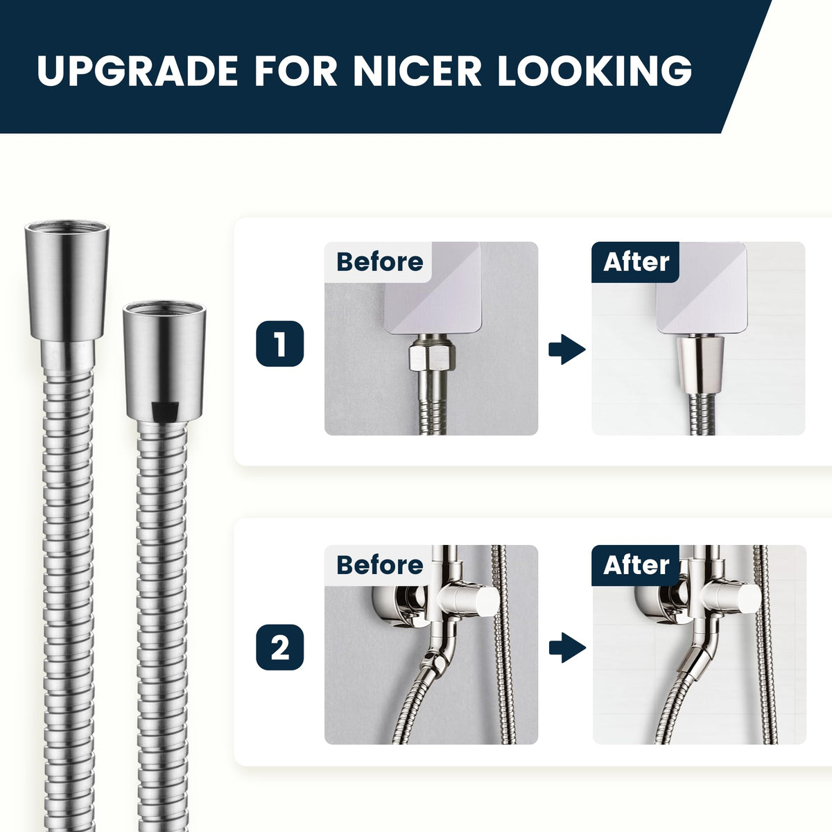 Bright Showers universal one-half-inch connection fits most shower heads