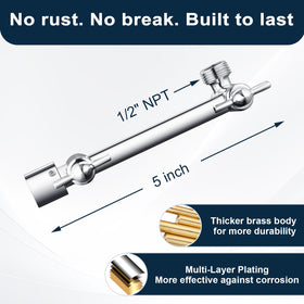 BRIGHT SHOWERS adjustable universal arm extension in chrome