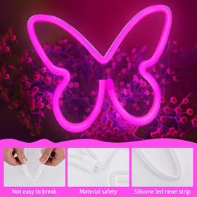 BRIGHTDECK butterfly neon sign purple creates playful party lighting.