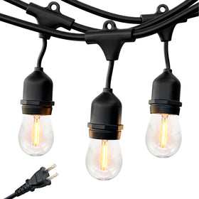 Brightech Ambience Pro 105ft lights illuminate patios with warm, energy-efficient glow.