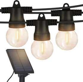 Brightech Ambience Pro solar panel and bulbs illuminate outdoor spaces without mains power.