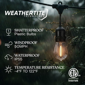 Brightech Ambience Pro 34 LED bulbs create vintage ambiance while saving energy outdoors.