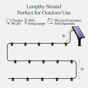 Brightech Ambience Pro 48 ft string ready for patio arrangement