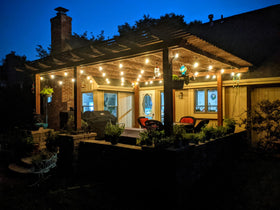 Brightech Ambience Pro cafe-style lighting elevating outdoor events