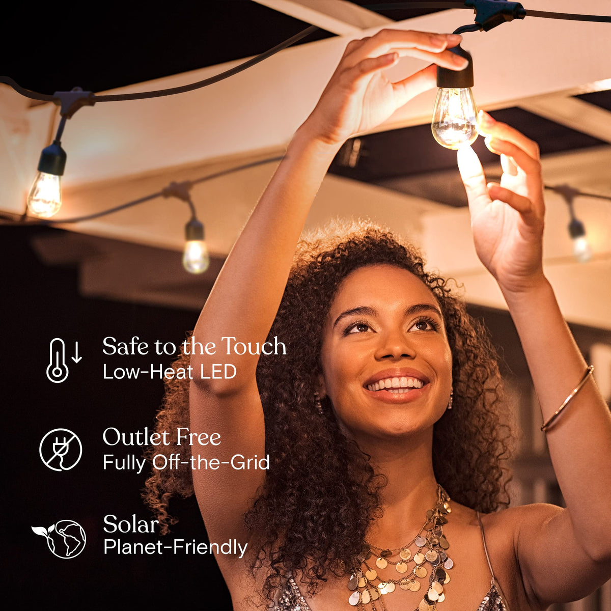 Brightech Ambience Pro canopy lighting ideal for patios and gardens