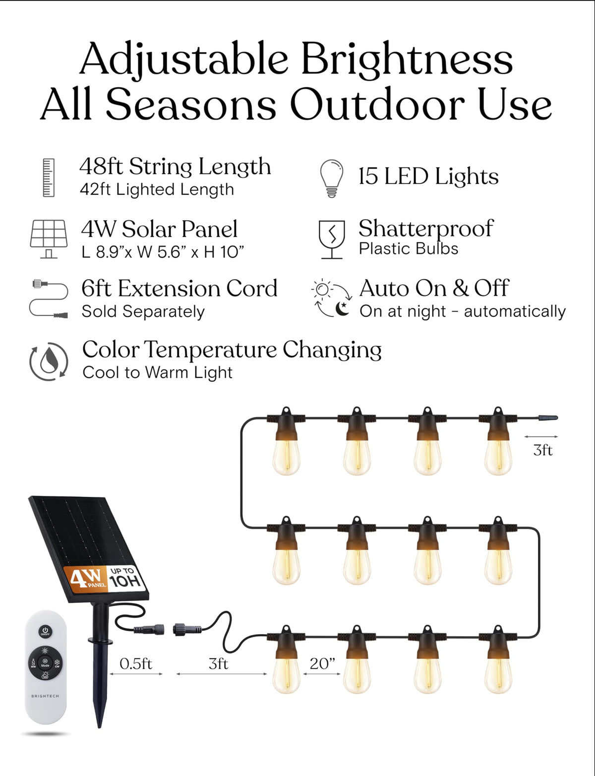 Brightech Ambience Pro three color temperatures for mood setting