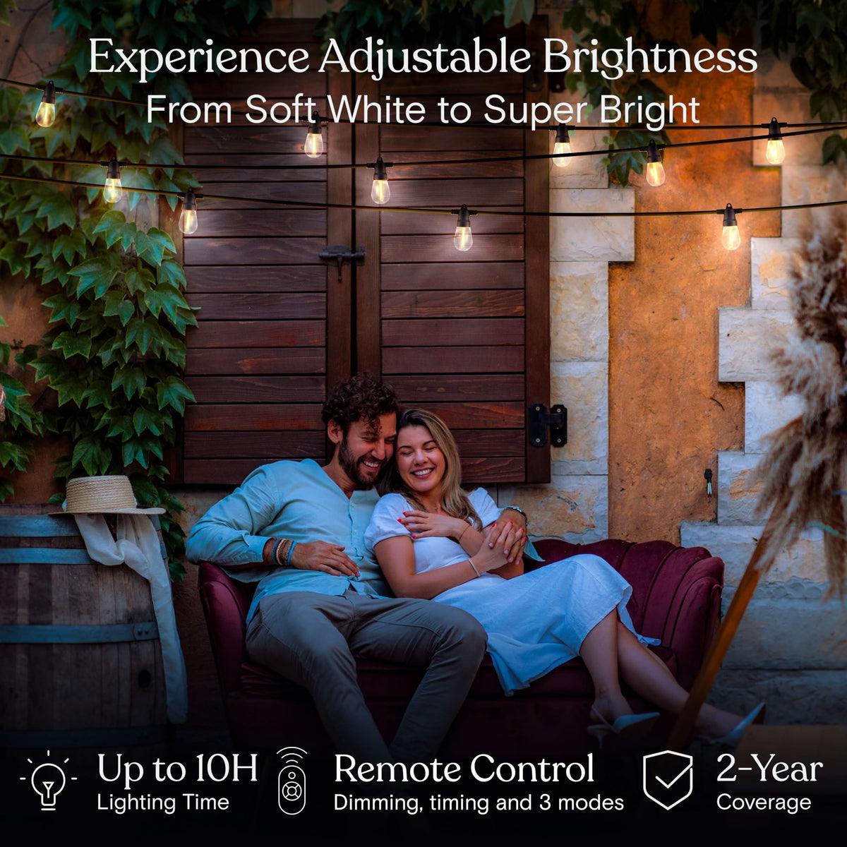 Brightech Ambience Pro easy installation for patios, decks, and tents