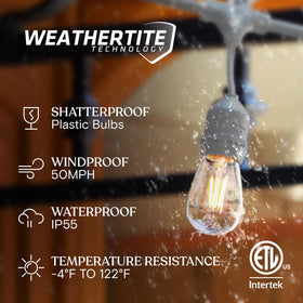Brightech Ambience Pro Edison bulbs glow with warm, inviting light.