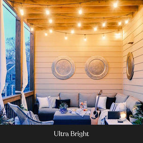 Brightech Ambience Pro end-to-end connection demonstrates scalable patio lighting.