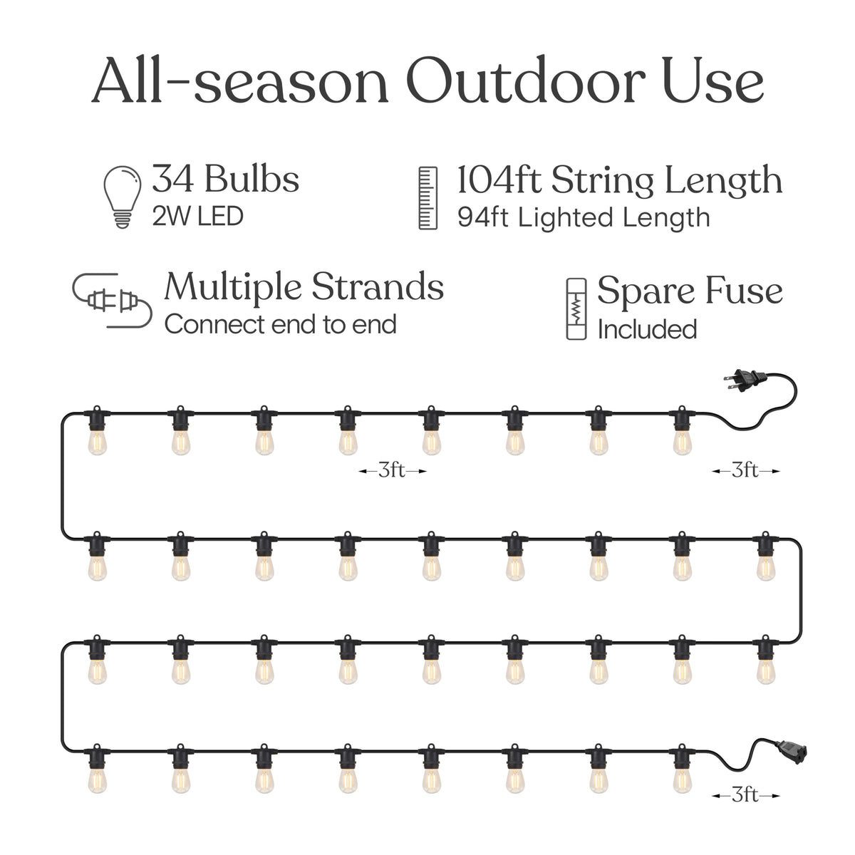 Brightech Ambience Pro expandable system supports large areas through end-to-end connections.