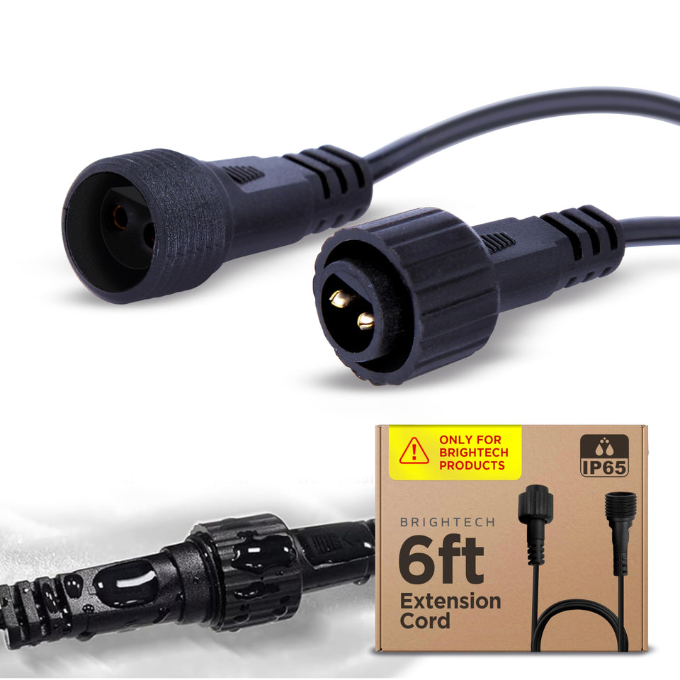 Brightech Ambience Pro extension cable 6ft enables versatile outdoor string light placement.