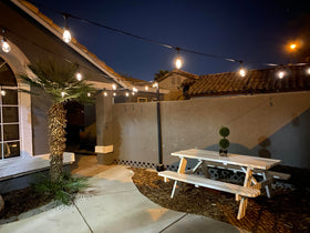 Brightech Ambience Pro lights suit tents and outdoor dining for ambient mood.