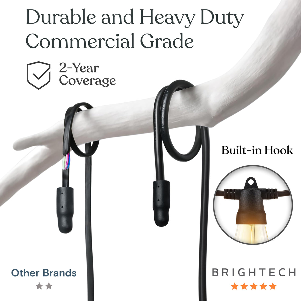 Brightech Ambience Pro LED S14 bulbs provide bright, durable illumination