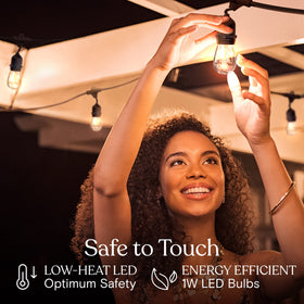 Brightech Ambience Pro patio lighting creating inviting ambiance