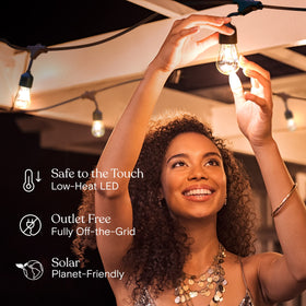 Brightech Ambience Pro canopy lighting over a porch or pergola