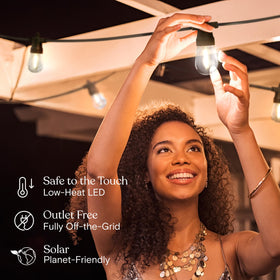 3000K soft white glow for intimate outdoor dining.