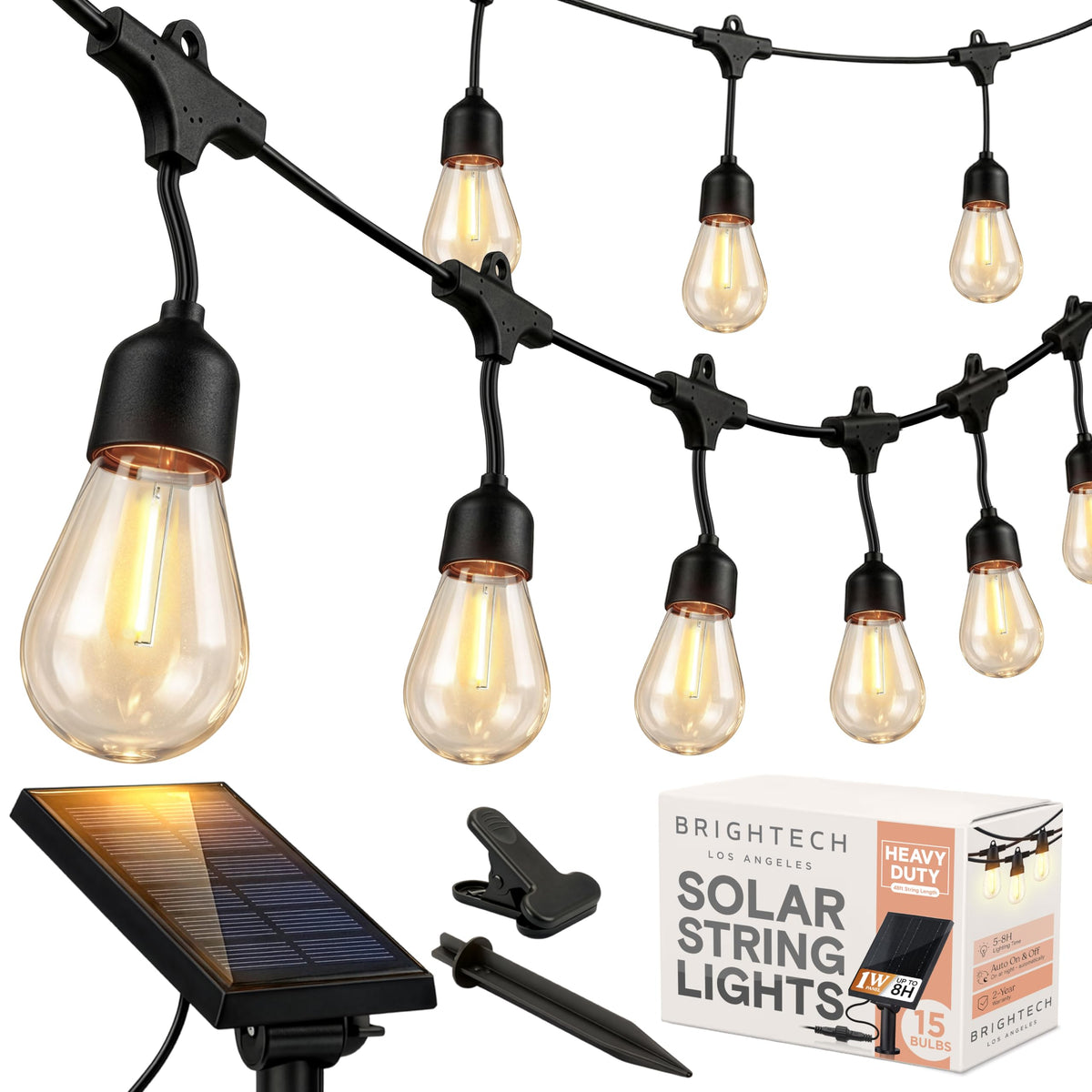 Brightech Ambience Pro solar panel back for easy outdoor charging