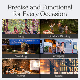 Brightech Ambience Pro vintage Edison glow adds timeless warmth to decks and patios.
