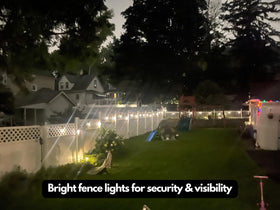 Warm 3000K glow from Brightech Ambience Pro enhances outdoor dining spaces.