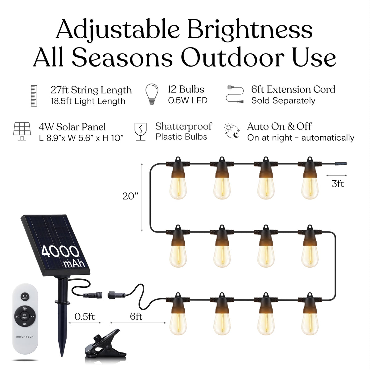 Brightech Ambience Pro waterproof switch ensures reliable outdoor control.