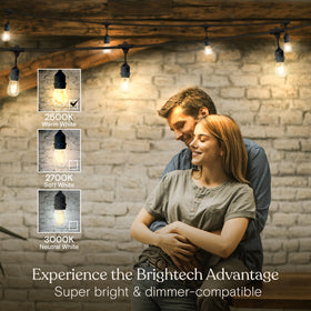 Brightech Ambience Pro WeatherTite design resists wind and rain.