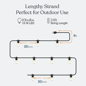 Brightech Ambience Pro weatherproof outdoor lights withstand rain and wind.