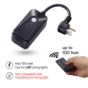 Brightech Smart Dimmer Plug close-up showing robust build and easy access to controls.