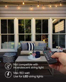 Brightech Smart Dimmer Plug weatherproof shell highlights durable outdoor use.