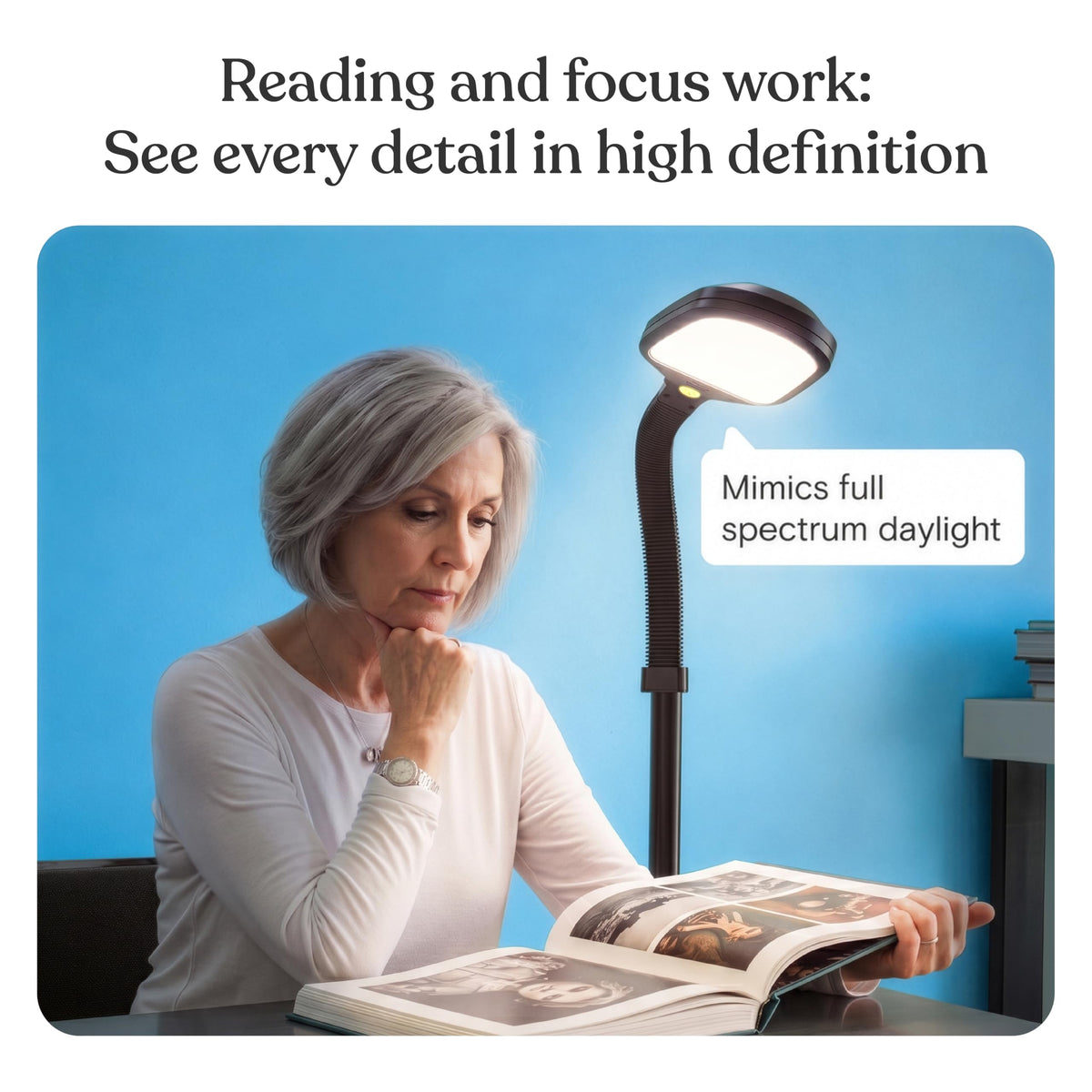 Brightech Litespan adjustable gooseneck enables precise lighting angles