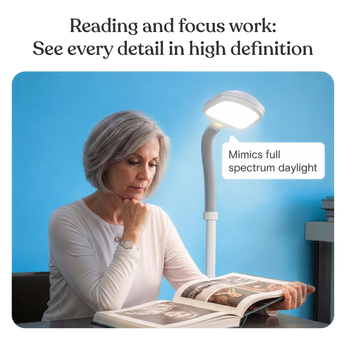 Brightech Litespan provides detailed task lighting with high-contrast LEDs.