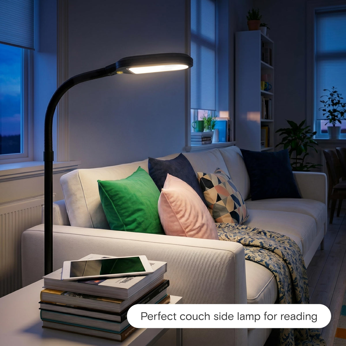 Brightech Litespan fits in living room setups without crowding space