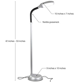 Brightech Litespan slim footprint fits beside chairs and desks without clutter