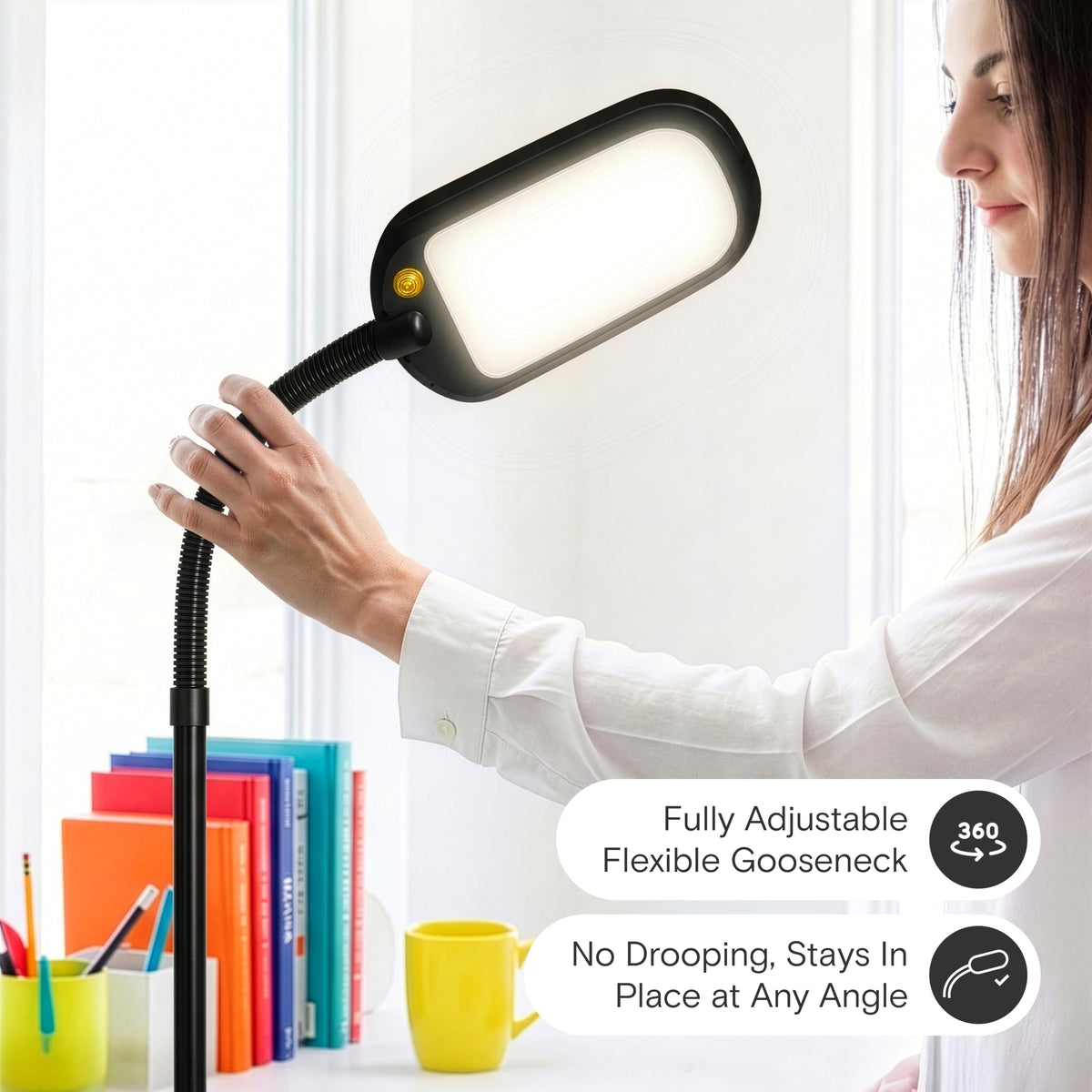 Brightech Litespan Slim head directs light exactly where you need it.