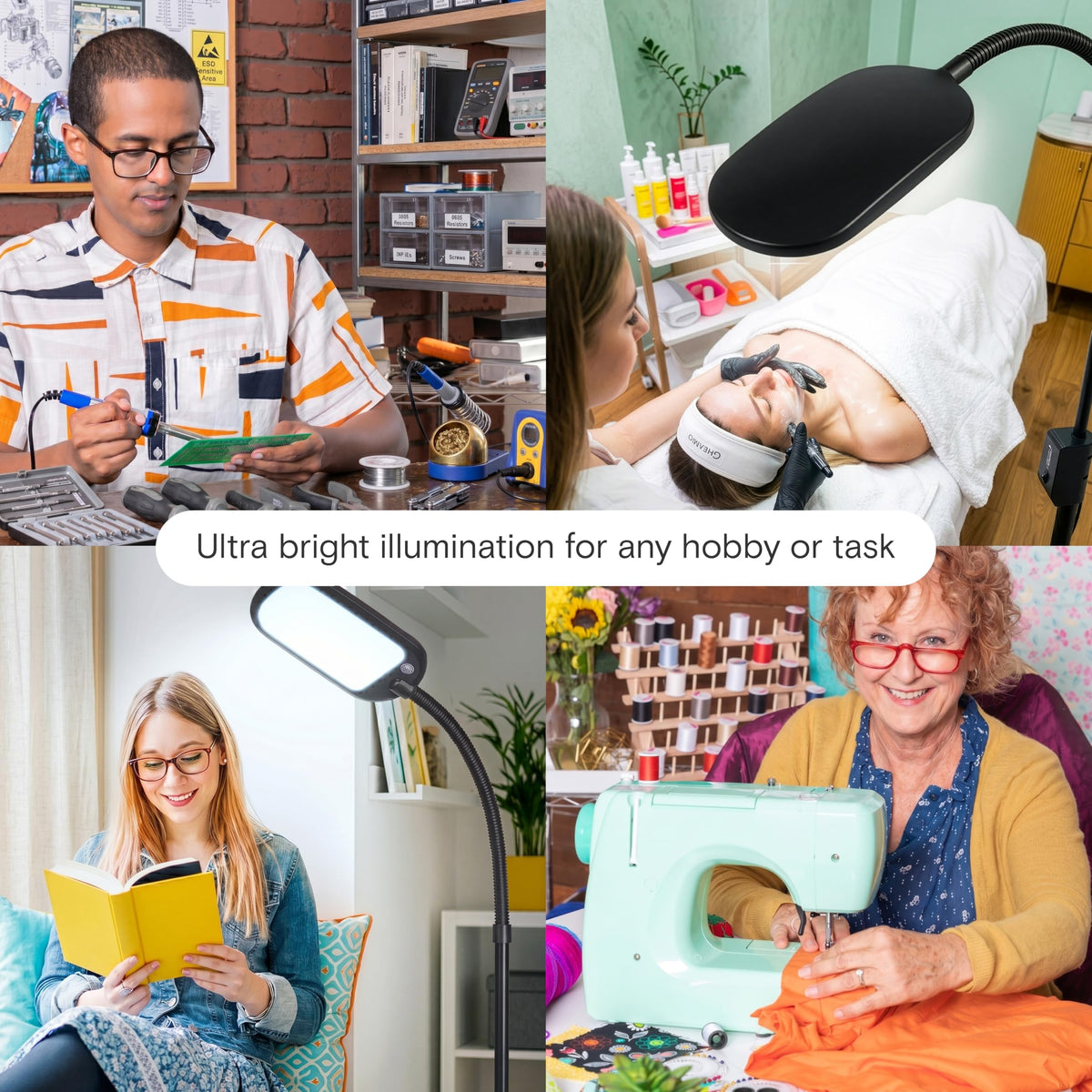 Brightech Litespan Slim 3000K warm white creates cozy task lighting.