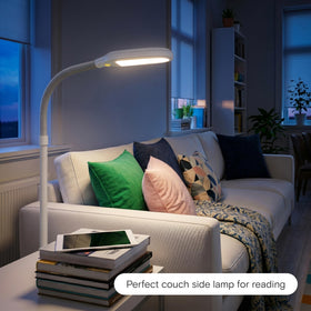 Brightech Litespan broad light spread across tables and desks.