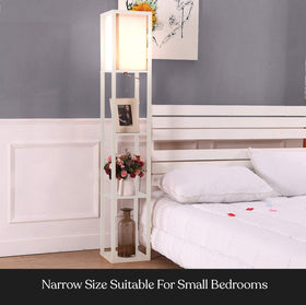 Brightech Maxwell 63 inches tall frame saves floor space in small rooms.