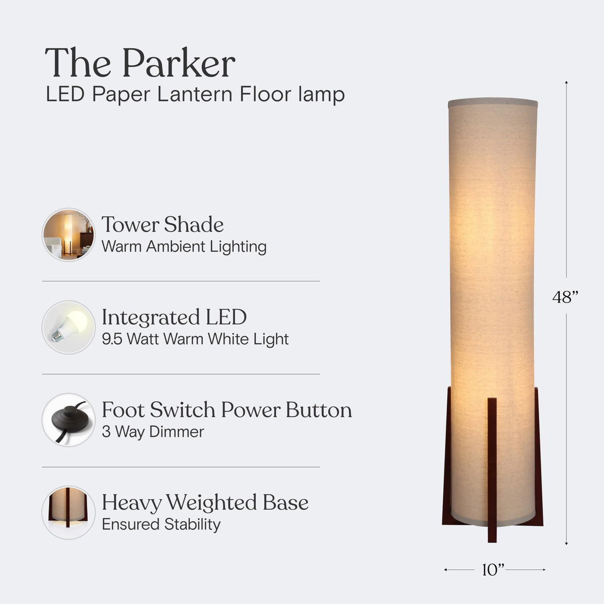 Brightech Parker lighting a cozy living room setup
