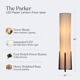 Brightech Parker lighting a cozy living room setup